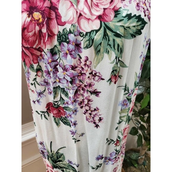 Forever 21 Women White Floral Rayon Halter Neck Sleeveless Knee Length Dress M - Picture 3 of 10